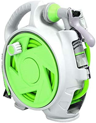 ANDGOAL  Hose Reel Retractable Hose Reel Retractable Garden Hose Reel Garden Hose Reel  50FT Hose Reel Wall Mount for Cleaning Patio Car Washing (Green)