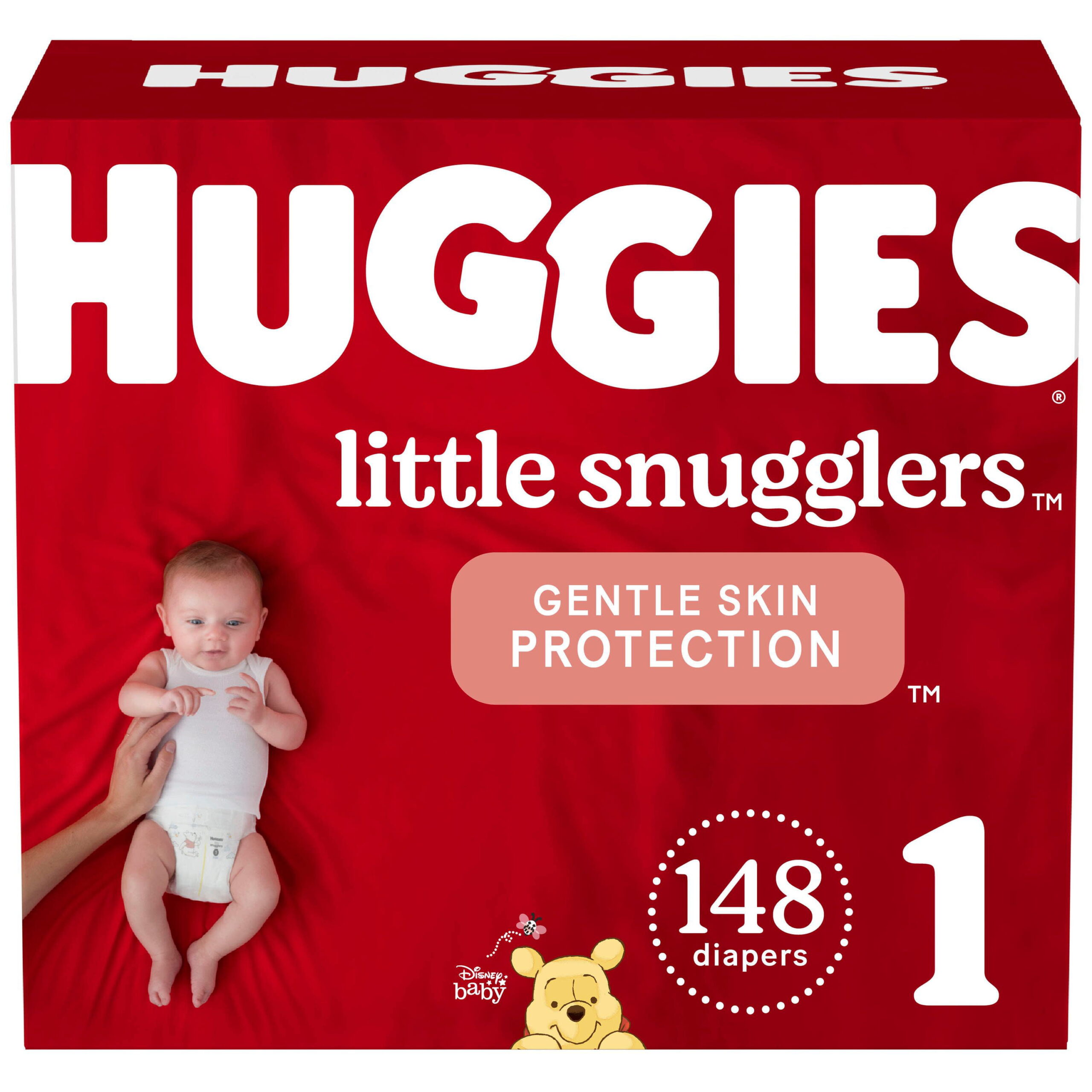 Huggies Little Snugglers. 148 Count. Size 1 (8-14 lbs)