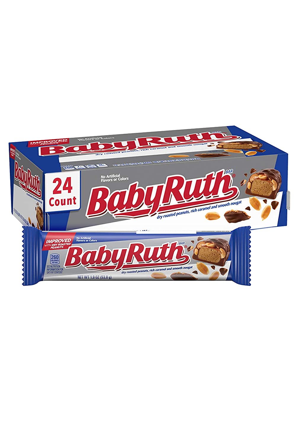 Baby Ruth Milk Chocolate Candy Bars. 1.9 oz (Pack of 24)