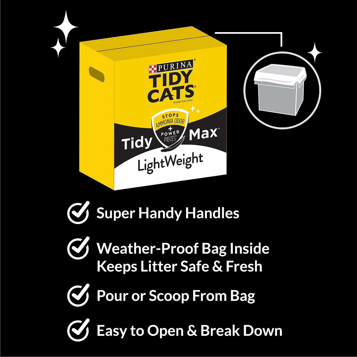 Tidy Max Lightweight Instant Action Scented Clumping Clay Cat Litter. 17 lb. Bundle of 2