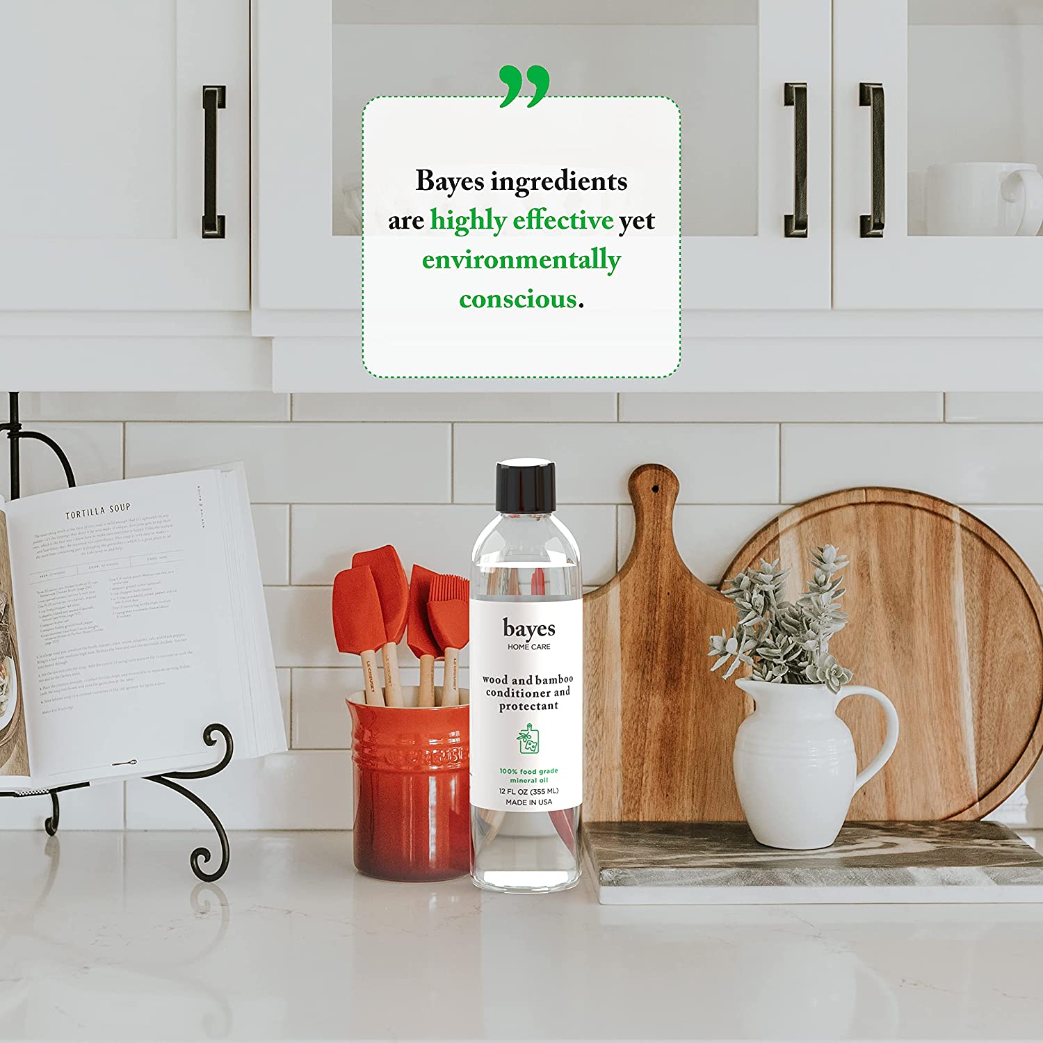 Bayes High-Performance Food Grade Mineral Oil Wood & Bamboo 8 oz. 2 Pack