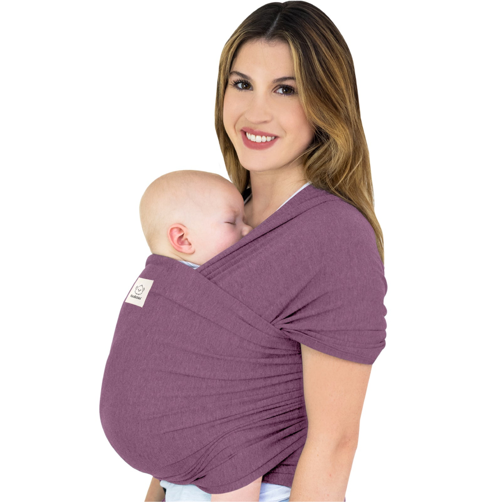 KeaBabies All-in-1 Baby Wrap Carrier. Stretchy Baby Sling. Newborn. Infant (Dark Mauve)