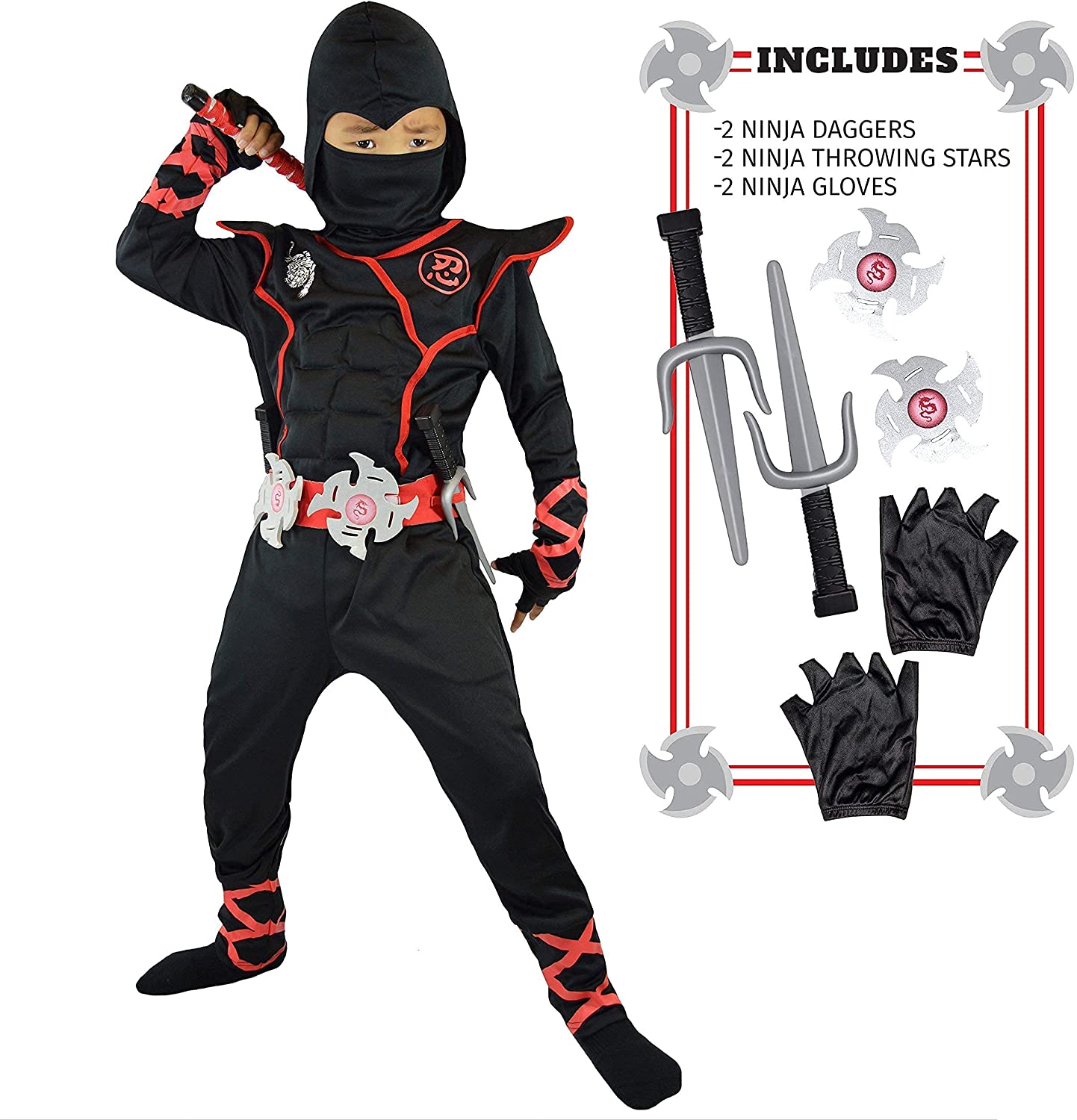 Spooktacular Creations Boys Ninja Deluxe Costume for Kids