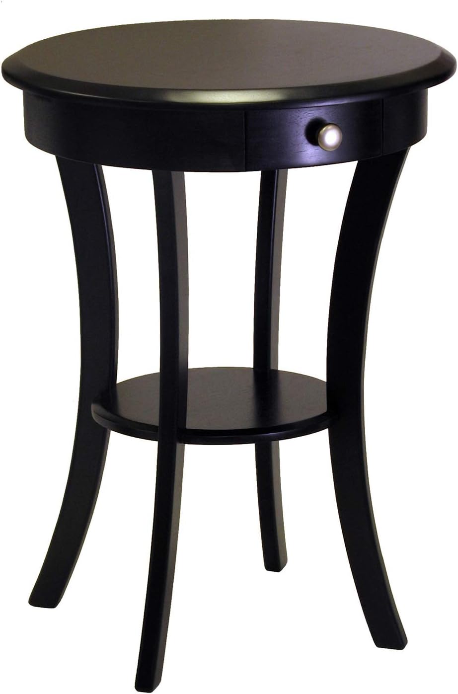 Winsome Wood Sasha Accent Table. Black. 20.00 x 20.00 x 27.00 Inches