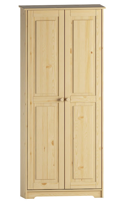Solid Wood Pantry Storage Cabinet. Freestanding Kitchen Cupboard. Closet with Shelves