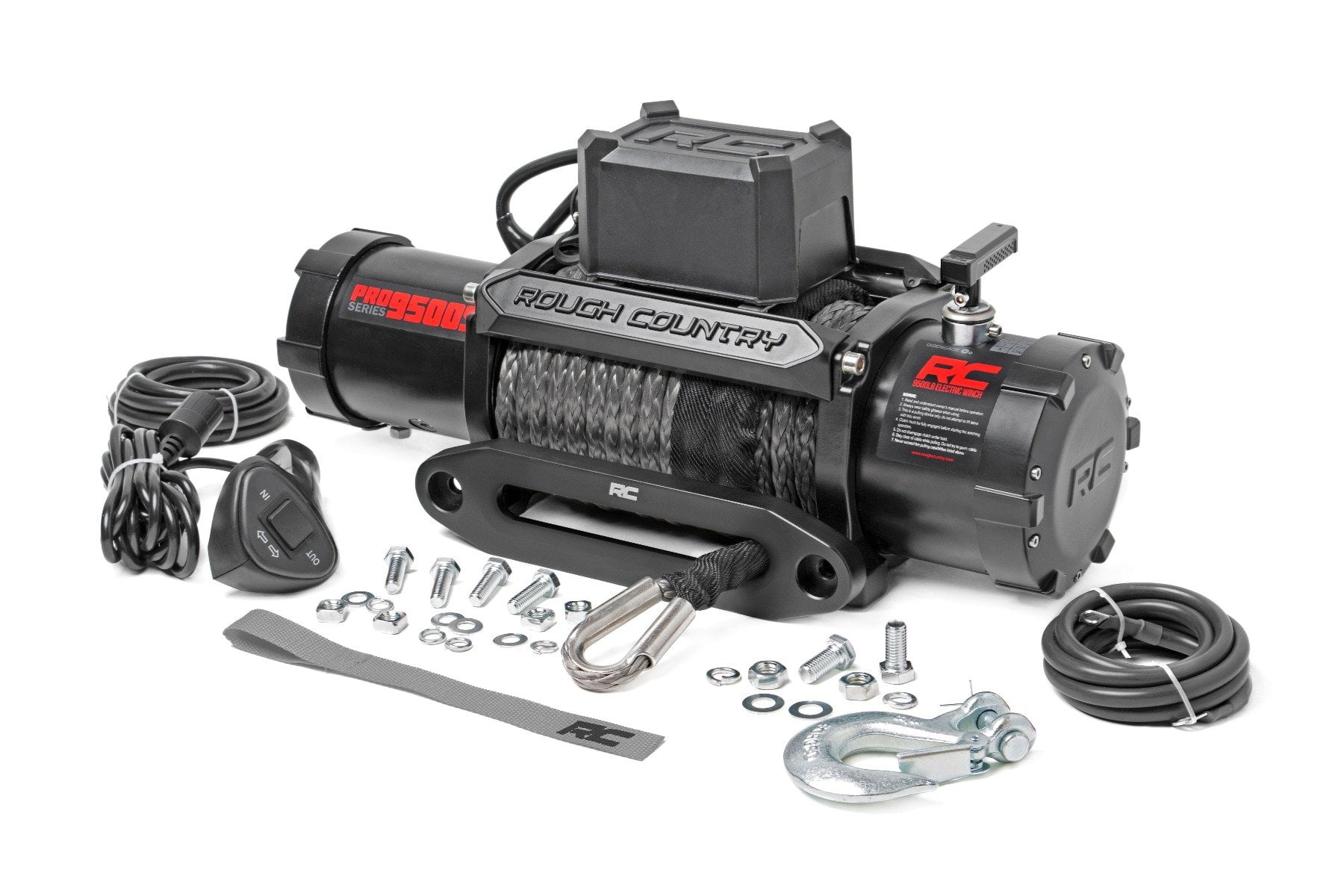 Rough Country 9.500LB PRO Series Electric Winch | Synthetic Rope - PRO9500S