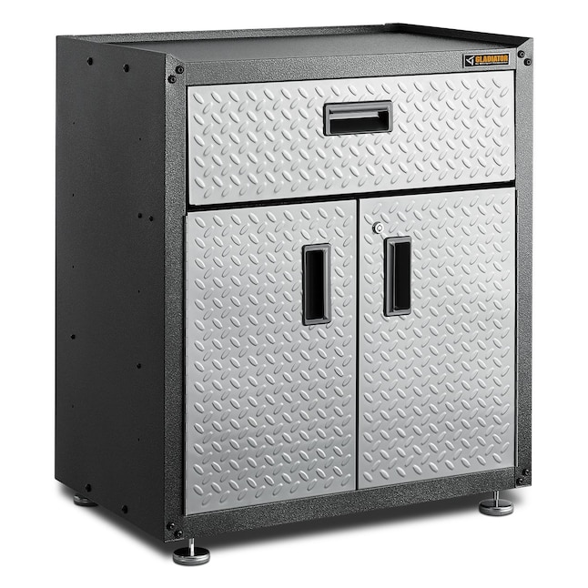 Gladiator  Ready-to-Assemble 3/4 Door GearBox Steel Freestanding Garage Cabinet in Gray (28-in W x 31-in H x 18-in D)