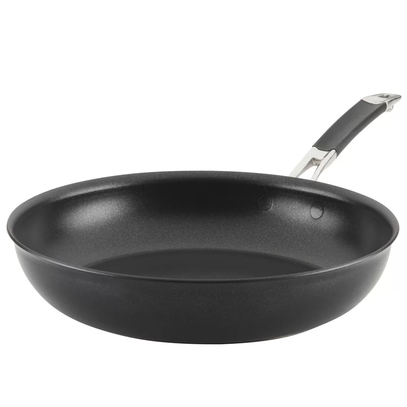 Anolon 87538 Smart Stack Hard Anodized Nonstick Frying Pan / Fry Pan / Hard Anodized Skillet - 12 Inch. Black
