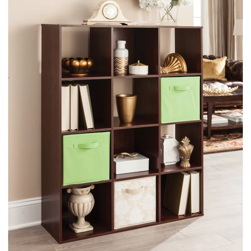 ClosetMaid 1022 Cubeicals 12 Cube Storage Shelf Organizer Bookshelf. Stackable. Vertical or Horizontal. Easy Assembly. Wood. Dark Cherry Finish