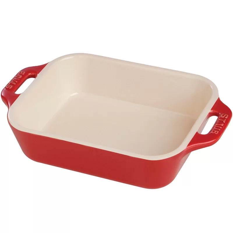 STAUB 40508-595 Ceramics Rectangular Baking Dish. 13×9-inch. Cherry