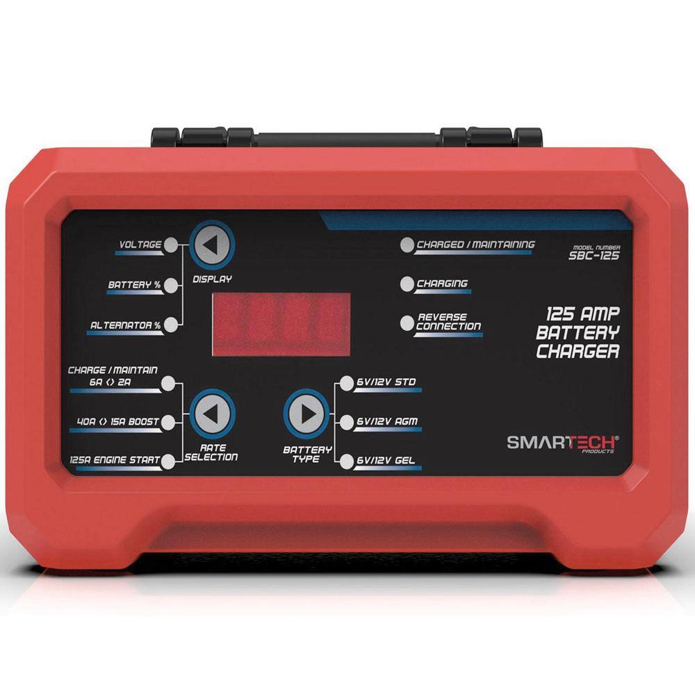 Smartech Products SBC-125 SBC-125 6-Volt/12-Volt Shelf Automotive Battery Charger. Maintainer