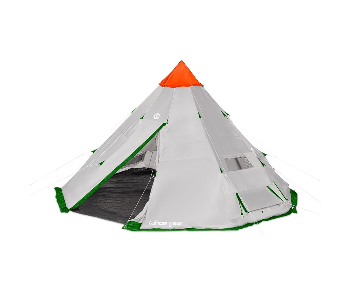 Tahoe Gear Bighorn XL 18 x 18 Feet 12 Person Teepee Cone Shape Camping Tent