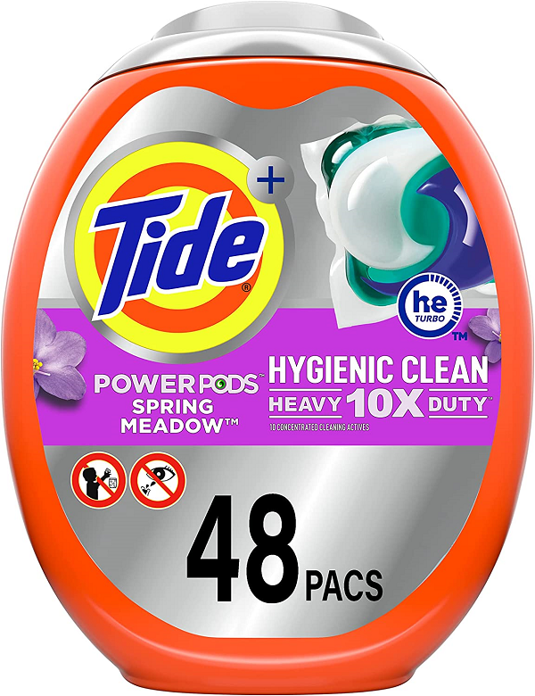 Tide Hygienic Clean Heavy 10x Duty Power PODS Laundry Detergent Pacs. 48 count