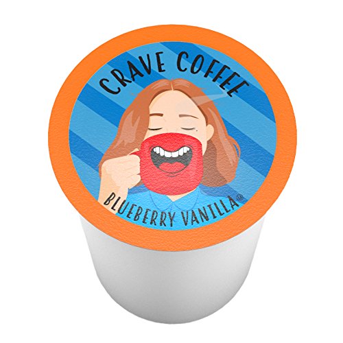 Crave Beverages Flavored Coffee Pods Compatible with Keurig K-Cup Brewers. Blueberry Vanilla. 100 Count