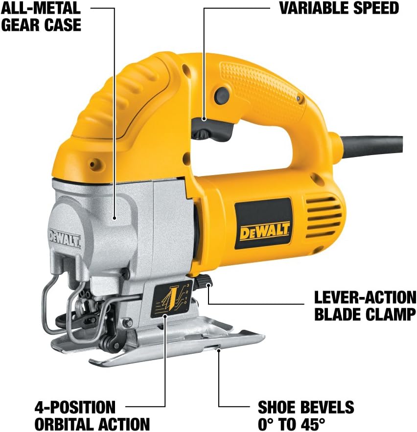 DEWALT Jig Saw. Top Handle. 5.5-Amp. Corded (DW317K)