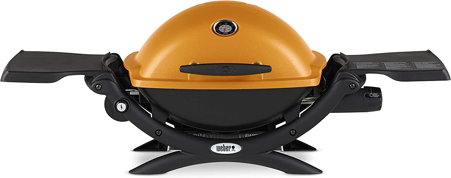 Weber Q1200 Liquid Propane Grill. Orange