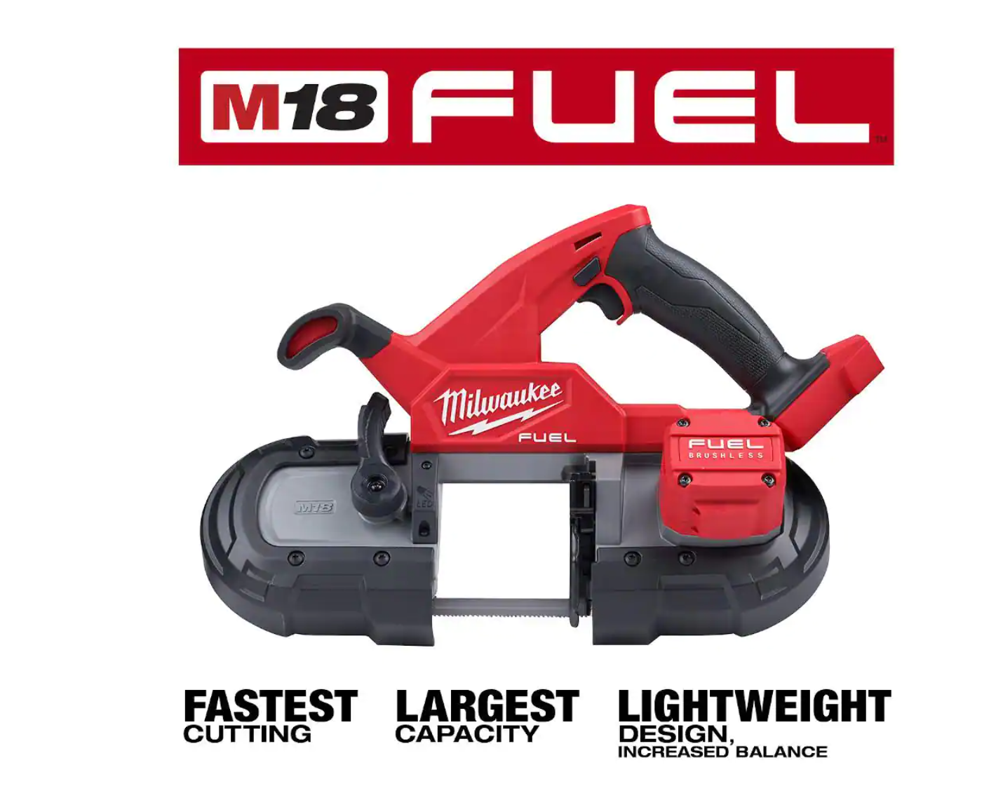 Milwaukee 2829-20 M18 FUEL 18V Lithium-Ion Brushless Cordless Compact Band Saw (Tool-Only)