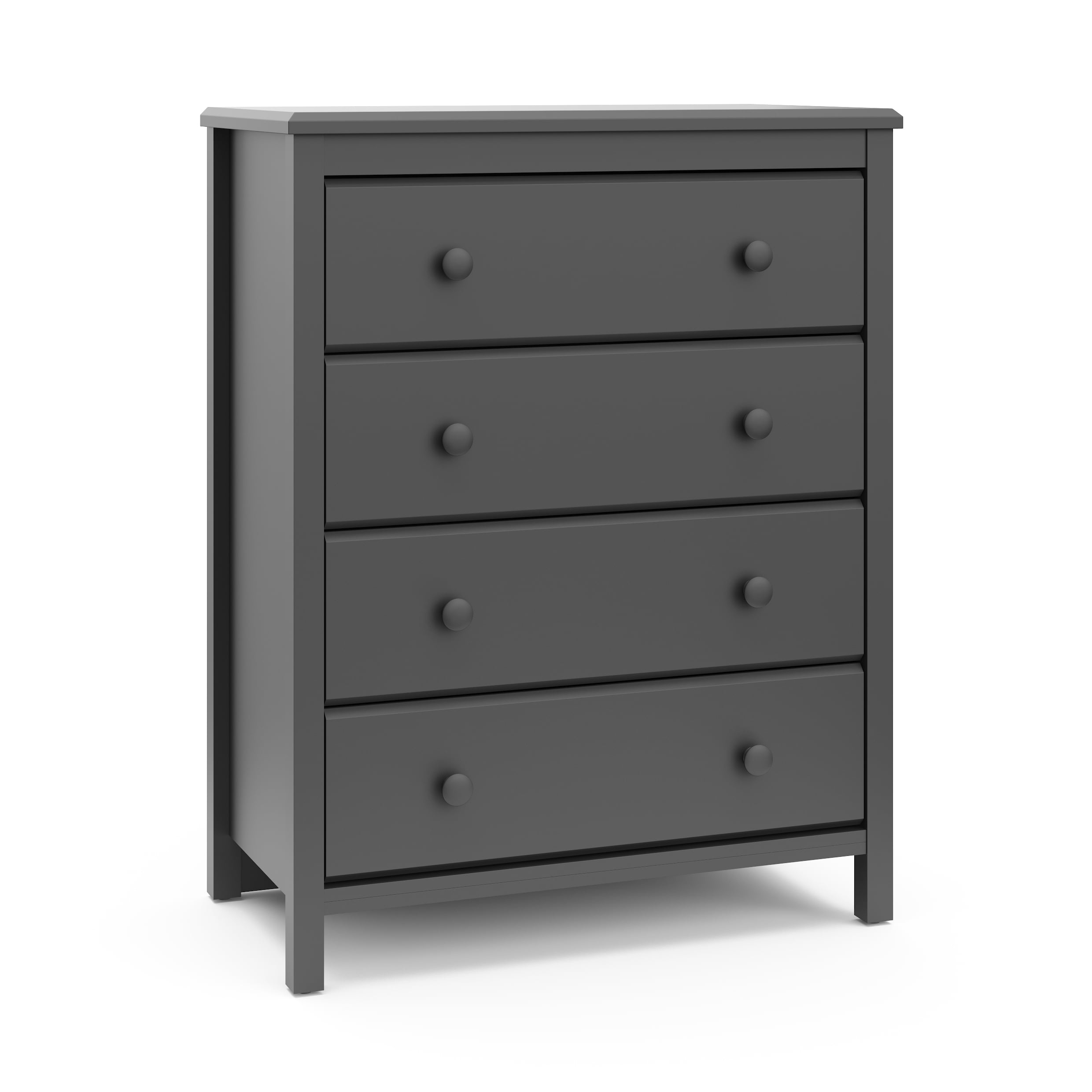 Storkcraft Alpine 4 Drawer Modern Vertical Dresser Gray