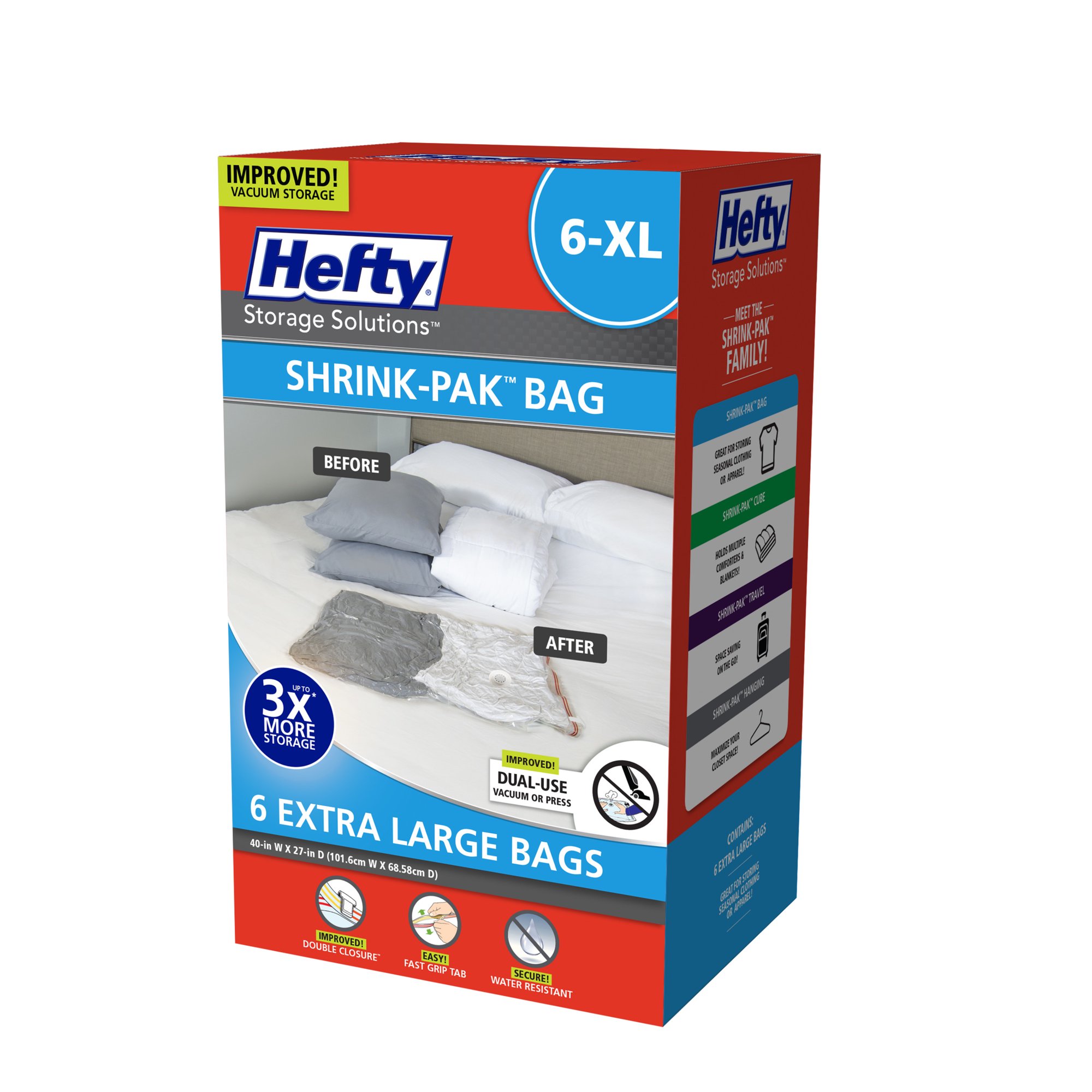 Hefty SHRINK-PAK 6 XL Vacuum Storage Bags
