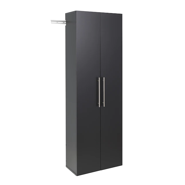 Prepac HangUps 24 in. W x 72 in. H x 12 in. D Large Storage Cabinet in Black (1-Piece )
