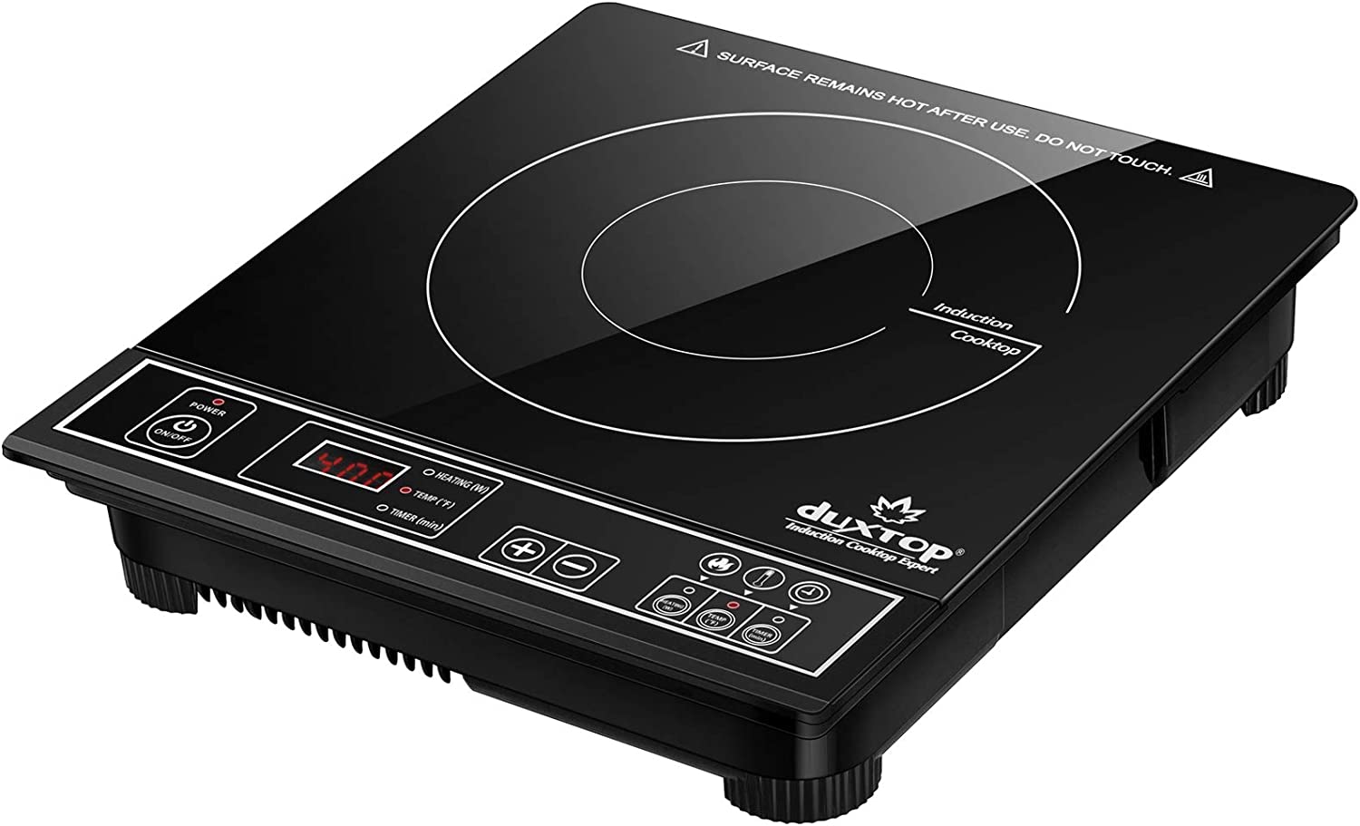 Duxtop 1800W Portable Induction Cooktop Countertop Burner. Silver 8120MC/BT-180G3