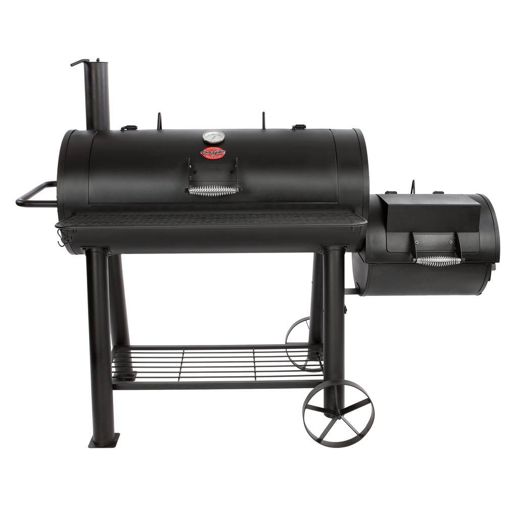 Char-Griller 8125 1012 sq. in. Competition Pro Offset Charcoal Grill or Wood Smoker in Black