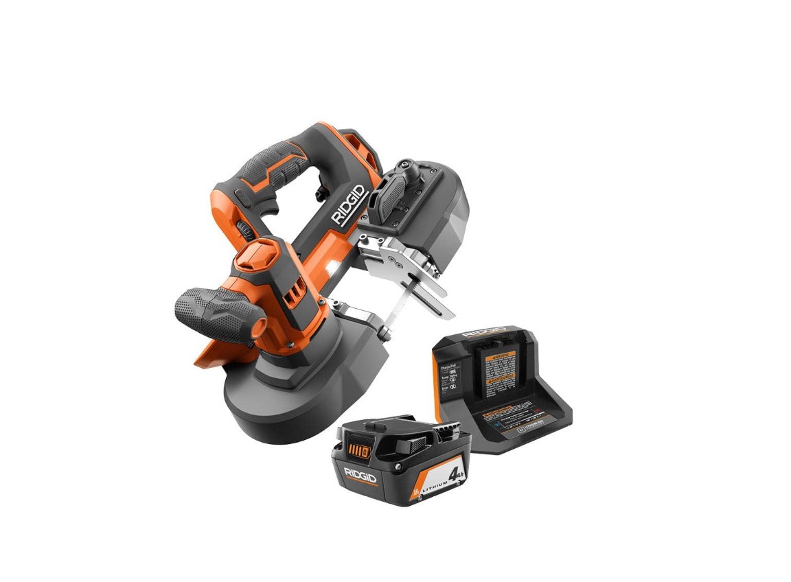 RIDGID Band Saw R8604KN 18V Cordless Compact with (1) 4.0 Ah Battery and Charger