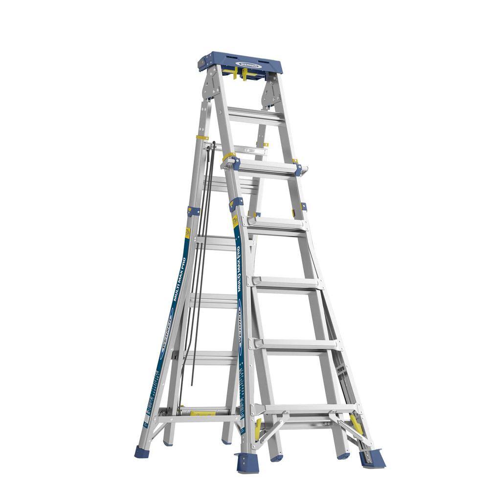 Werner ALMP-24IAA 24 ft. Reach Aluminum Multi-Max Pro Multi-Position Ladder. 375 lbs. Load Capacity Type IAA Duty Rating