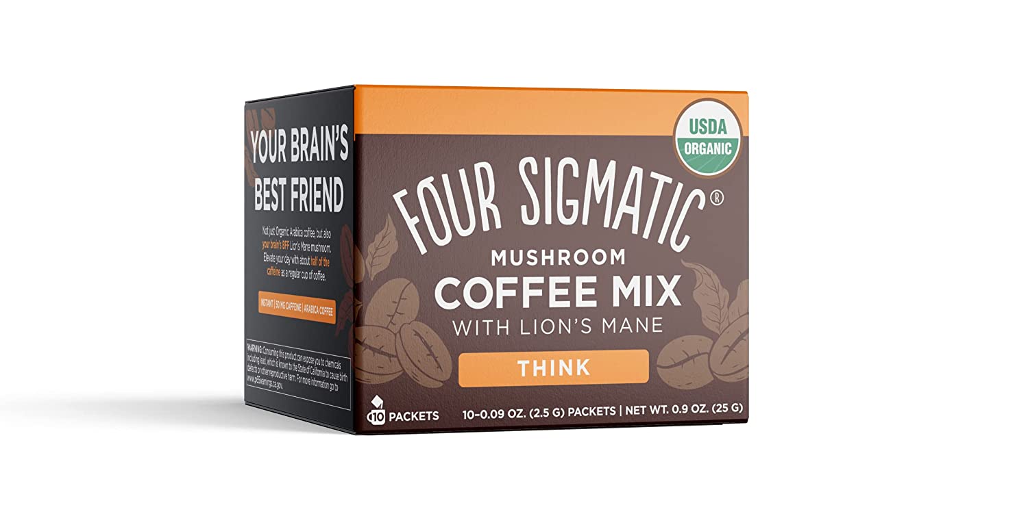 Four Sigmatic Foods Mushroom Instant Coffee. Organic & Fair Trade 0.9oz. 10ct