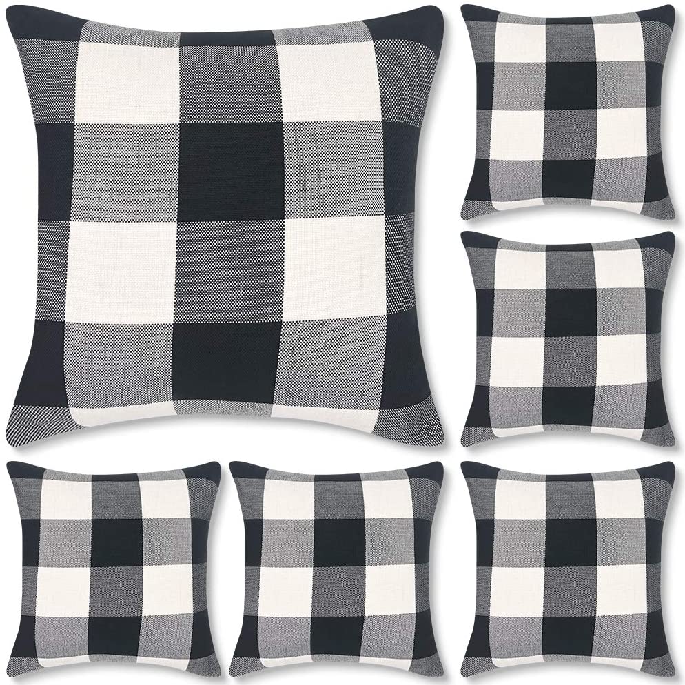 Decorsurface Decorbay Buffalo Check Plaid Throw Pillow Covers 18×18