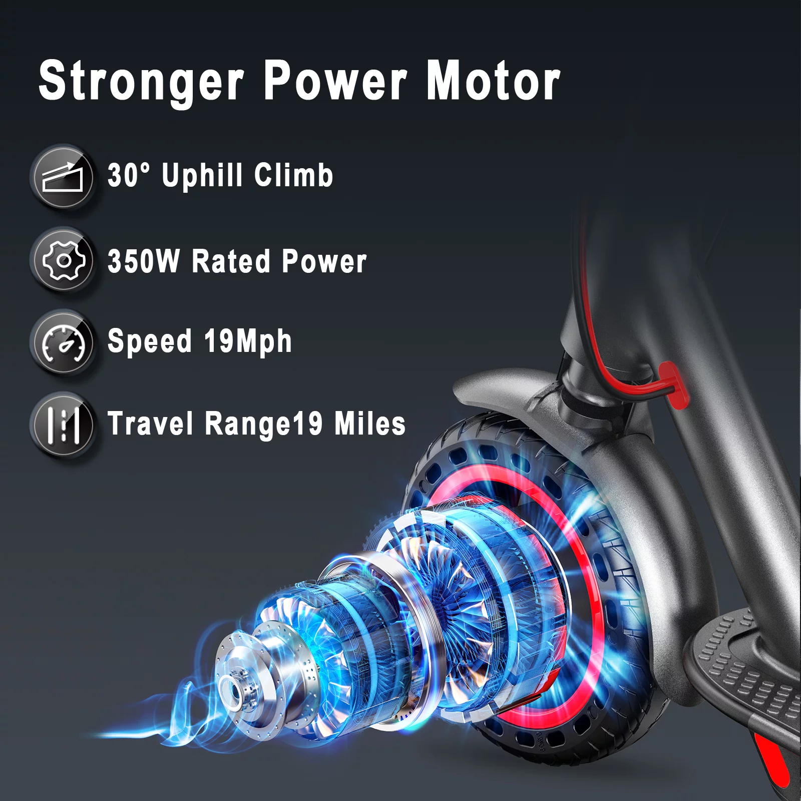 AOVOPRO ES80 350W 8.5′ Foldable Electric Scooter for Adults and Child. 21 Miles Range