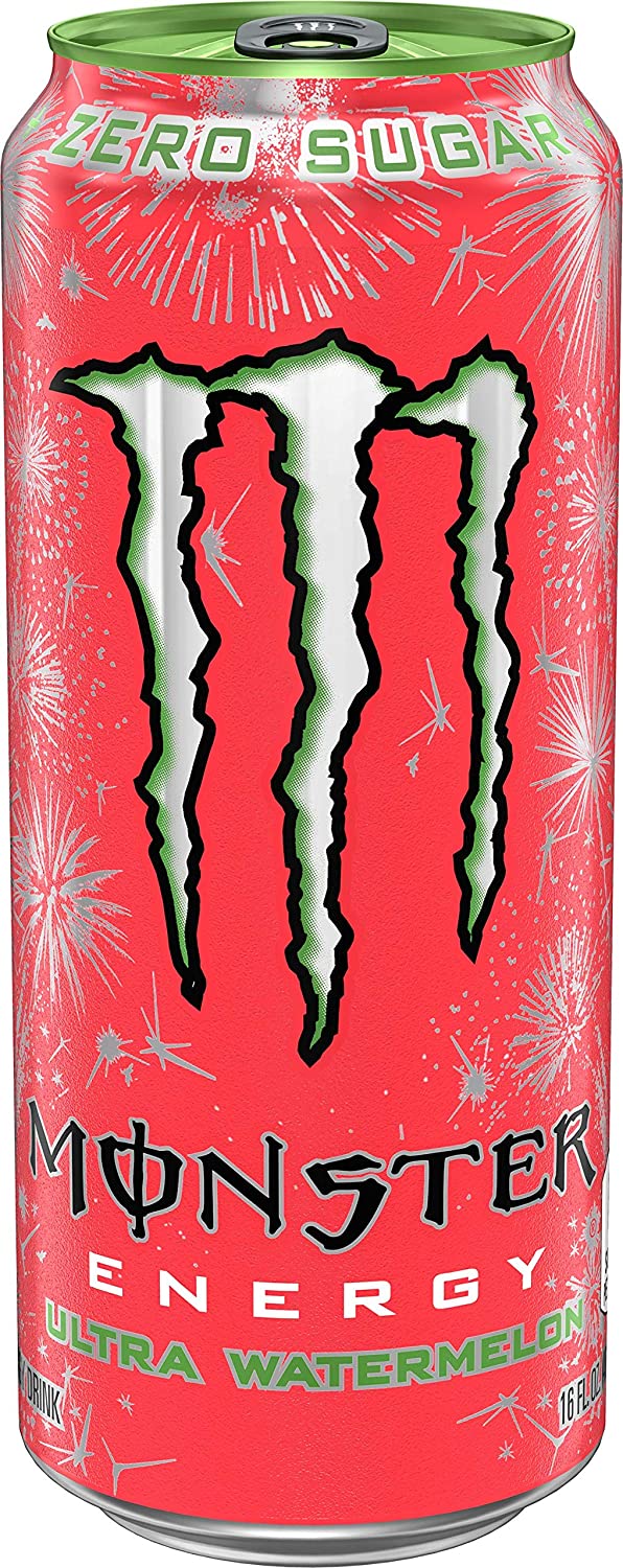 Monster Energy Ultra Watermelon. Sugar Free Energy Drink. 16 Ounce (Pack of 24)