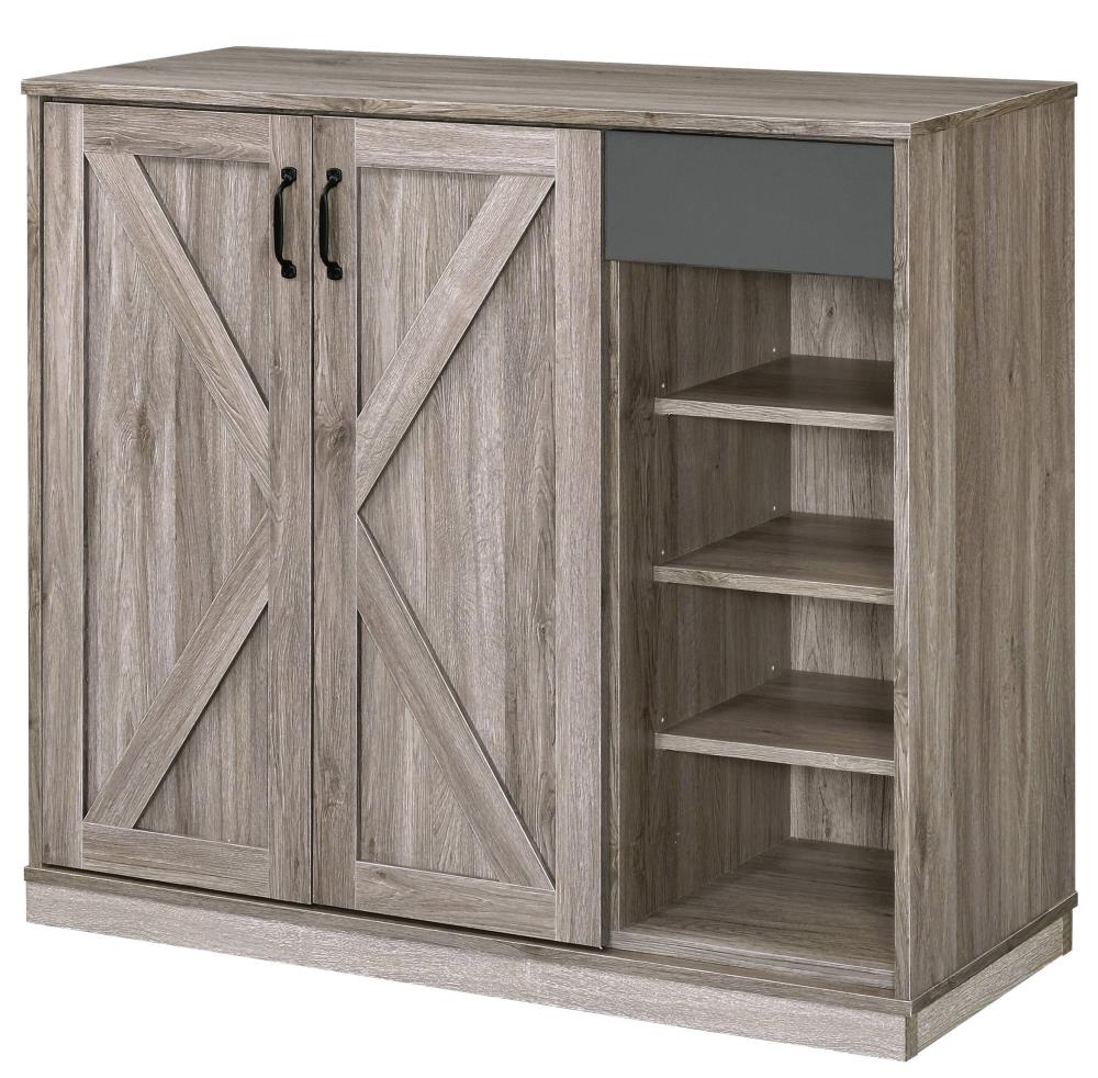 ACME FURNITURE Toski 45-in W x 40-in H Wood Composite Rustic Gray Oak Freestanding Utility Storage Cabinet
