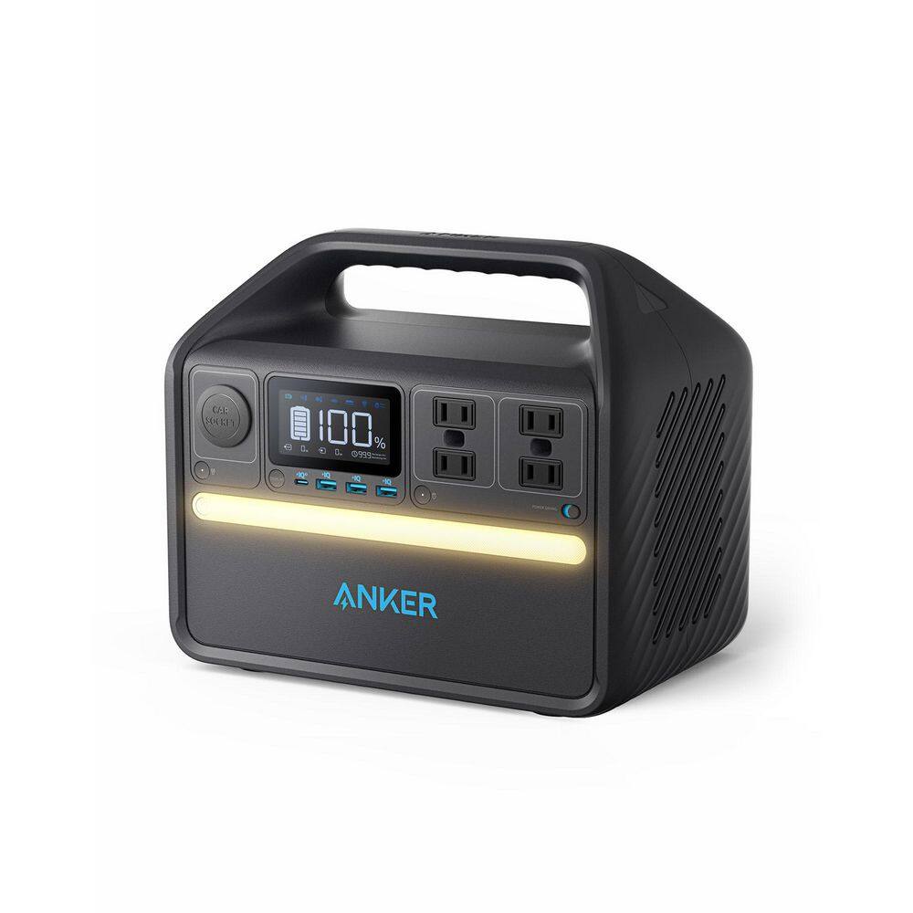 ANKER A1751111 535 Powerhouse 500-Watt Push Button Start Battery Generator with Smart LED Display