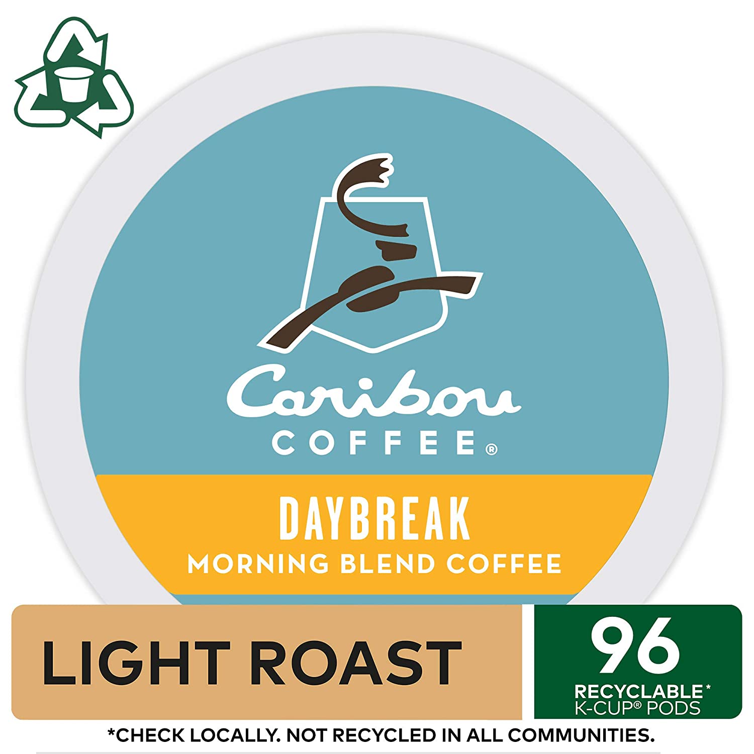 Caribou Coffee Daybreak Morning Blend. Single-Serve Keurig K-Cup Pods. Light Roast Coffee. 24 Count (Pack of 4)
