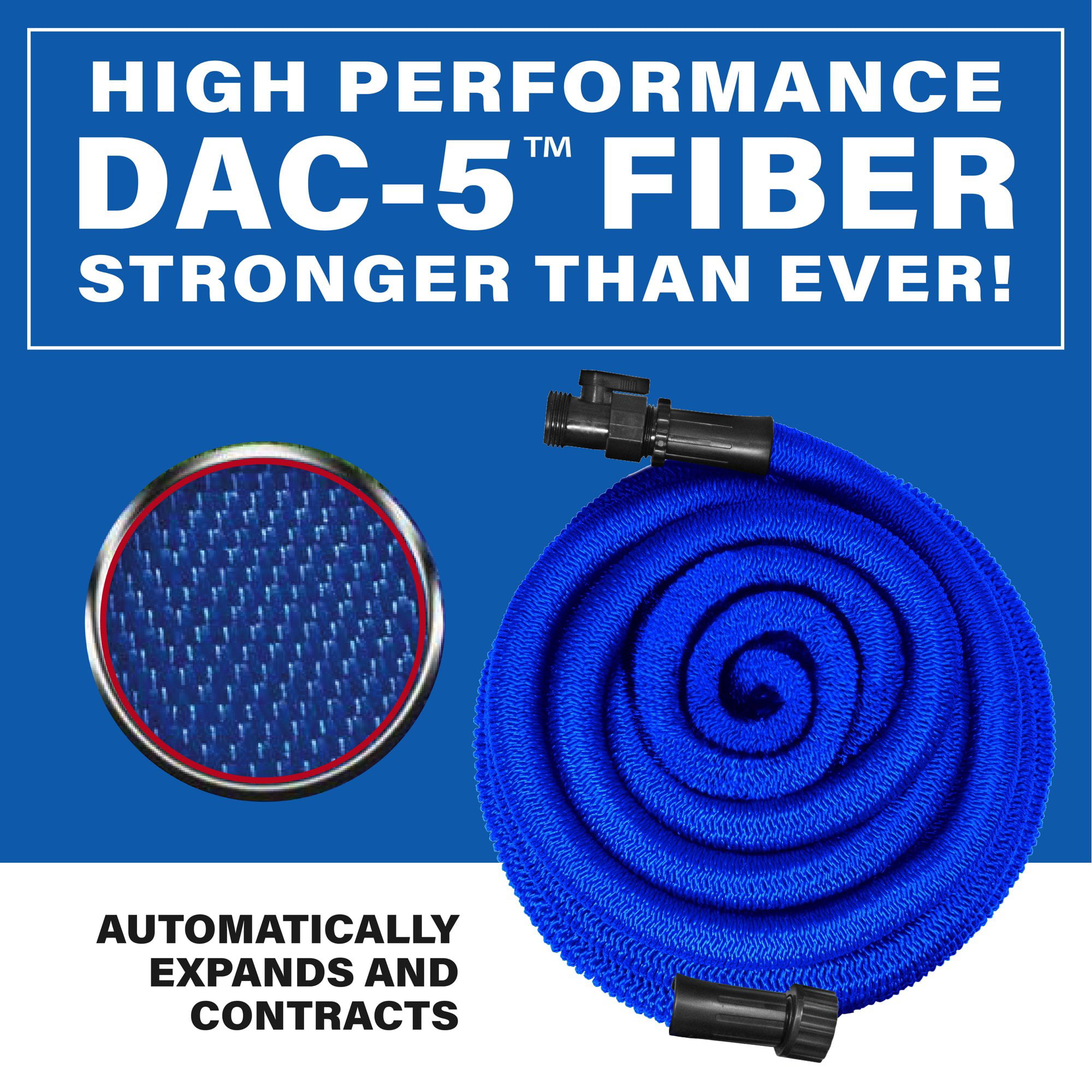 Xhose Dac 5 Garden Hose -Heavy Duty. Kink Free & Flexible Lightweight Water Hose - 50 ft.