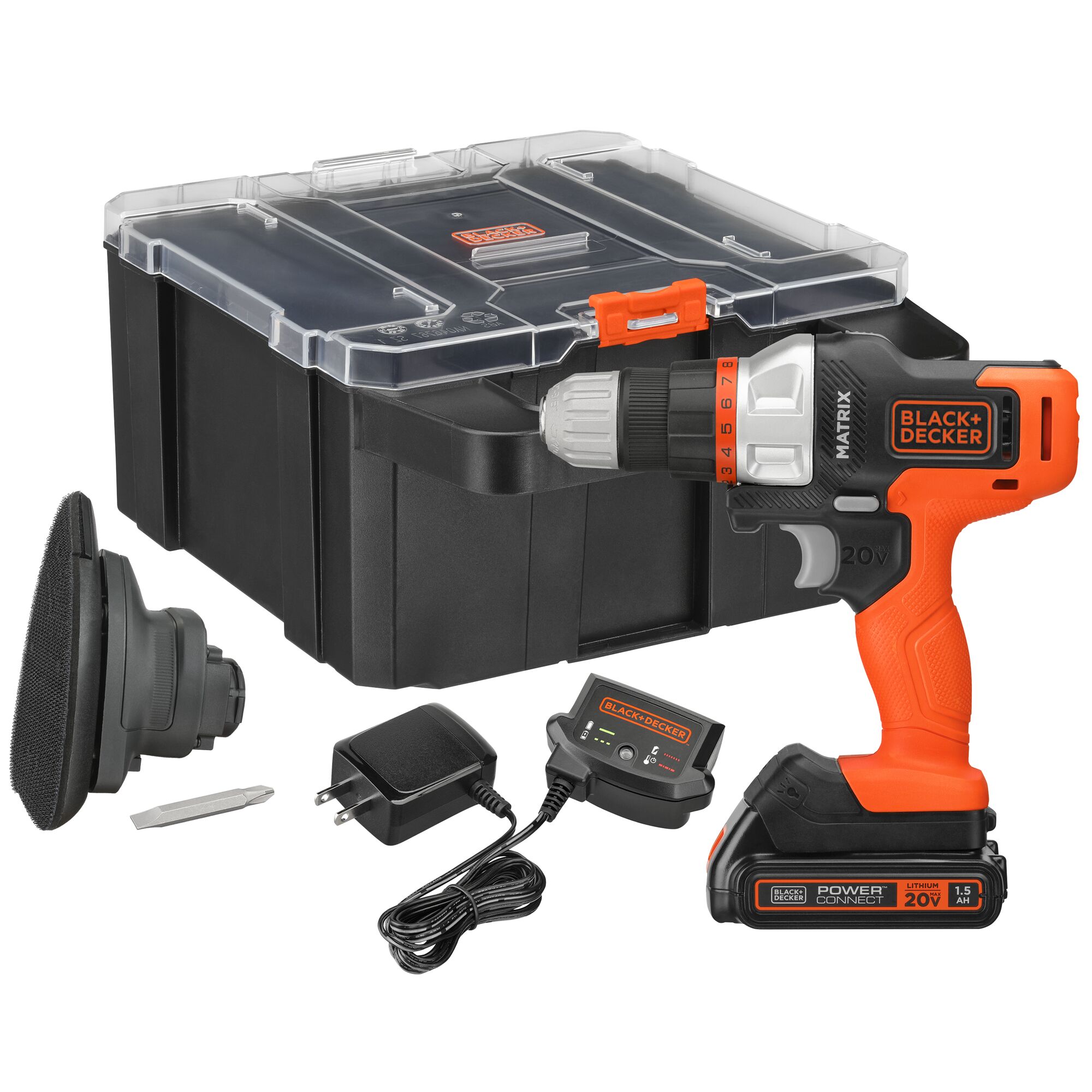 BLACK+DECKER 20V MAX Power Tool Combo Kit with Hard Case