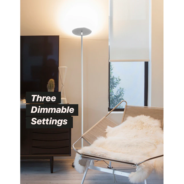 Brightech  63-in White Torchiere Floor Lamp