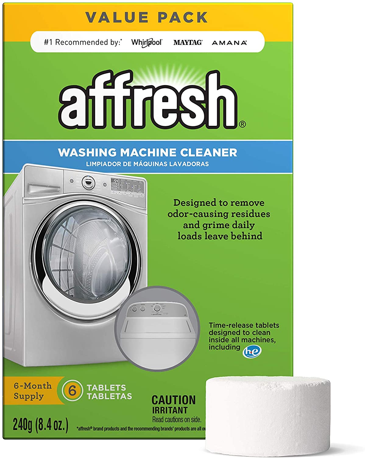 Affresh Washer Machine Cleaner. 6-Tablets. 8.4 oz