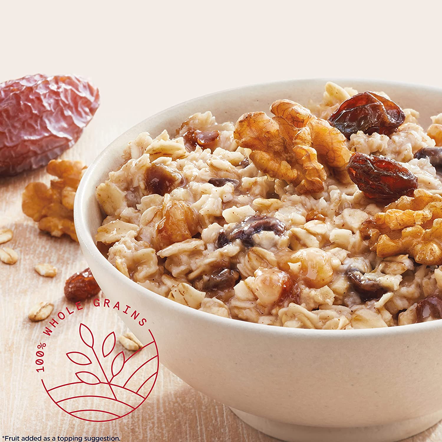 Quaker Instant Oatmeal. Raisin. Date and Walnut. Individual Packets. 1.30 Ounce (Pack of 48)