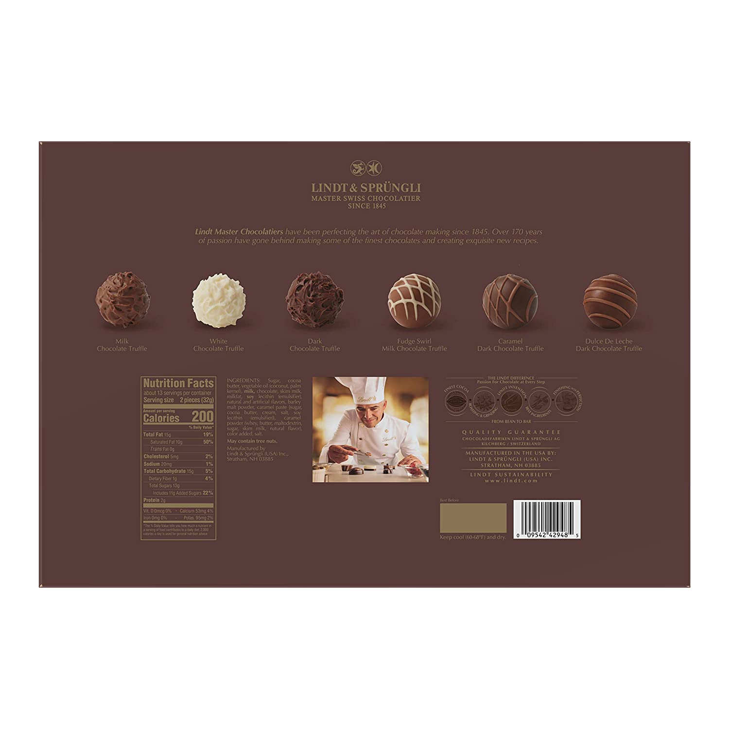 Lindt Gourmet Chocolate Truffle Gift Box. 14.7 Oz