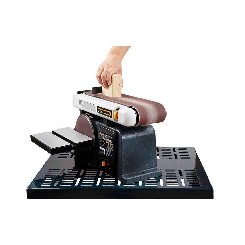 POWERTEC  4 in. x 36 in. Belt Sander with 6 in. Sanding Disc. Belt Disc Sander for Woodworking