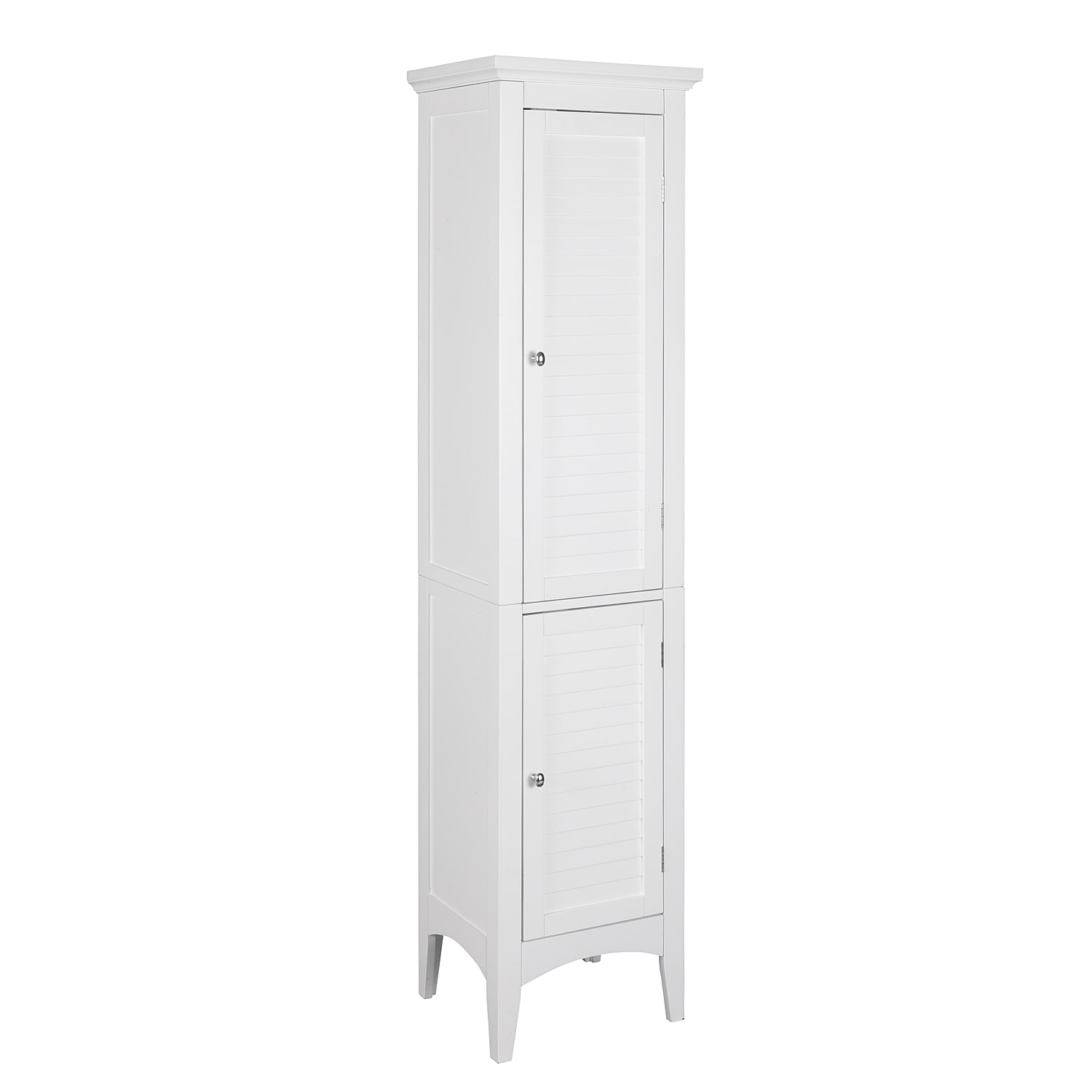 Teamson Home Glancy 15-in W x 63-in H x 13-in D White Mdf Freestanding Linen Cabinet