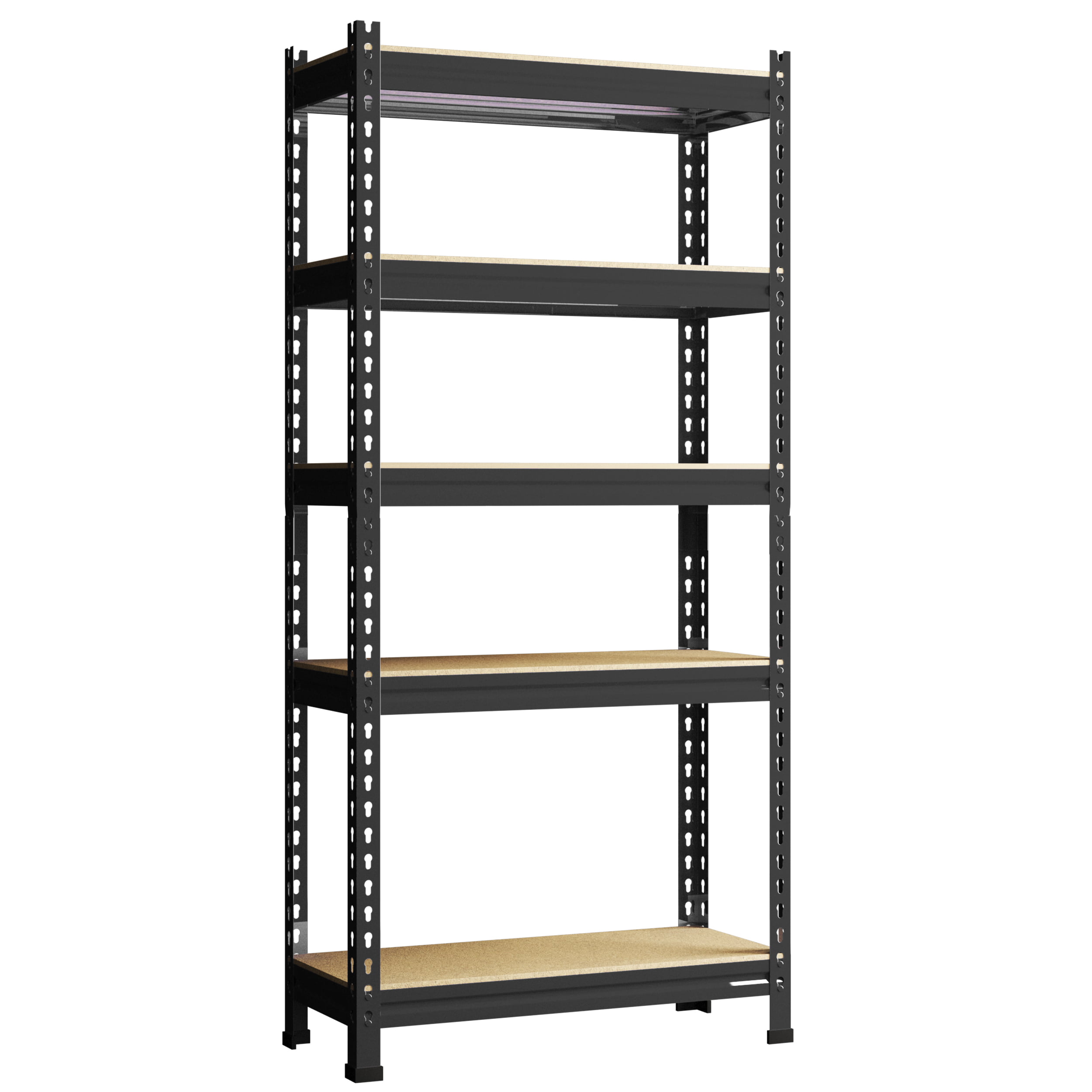 Prilinex 28”W x 12”D x 59”H 5 Tier Heavy Duty Garage Storage Shelves. Metal Utility Rack Shelving Unit  Organizer for Warehouse Pantry Kitchen. Black