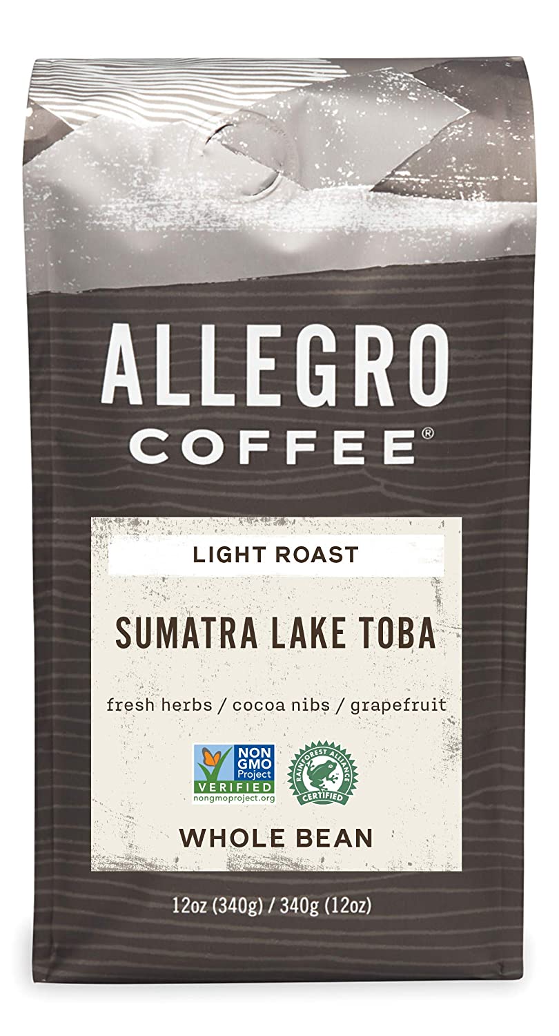 Allegro Coffee. Coffee Sumatra Lake Toba Whole Bean. 12 Ounce