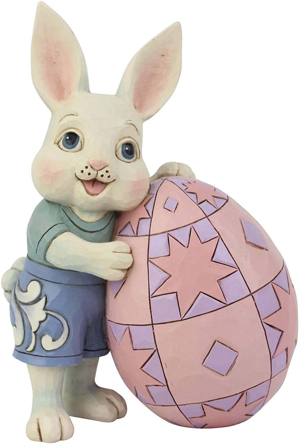 Enesco Jim Shore Heartwood Creek Pint Sized Boy Bunny with Egg Figurine