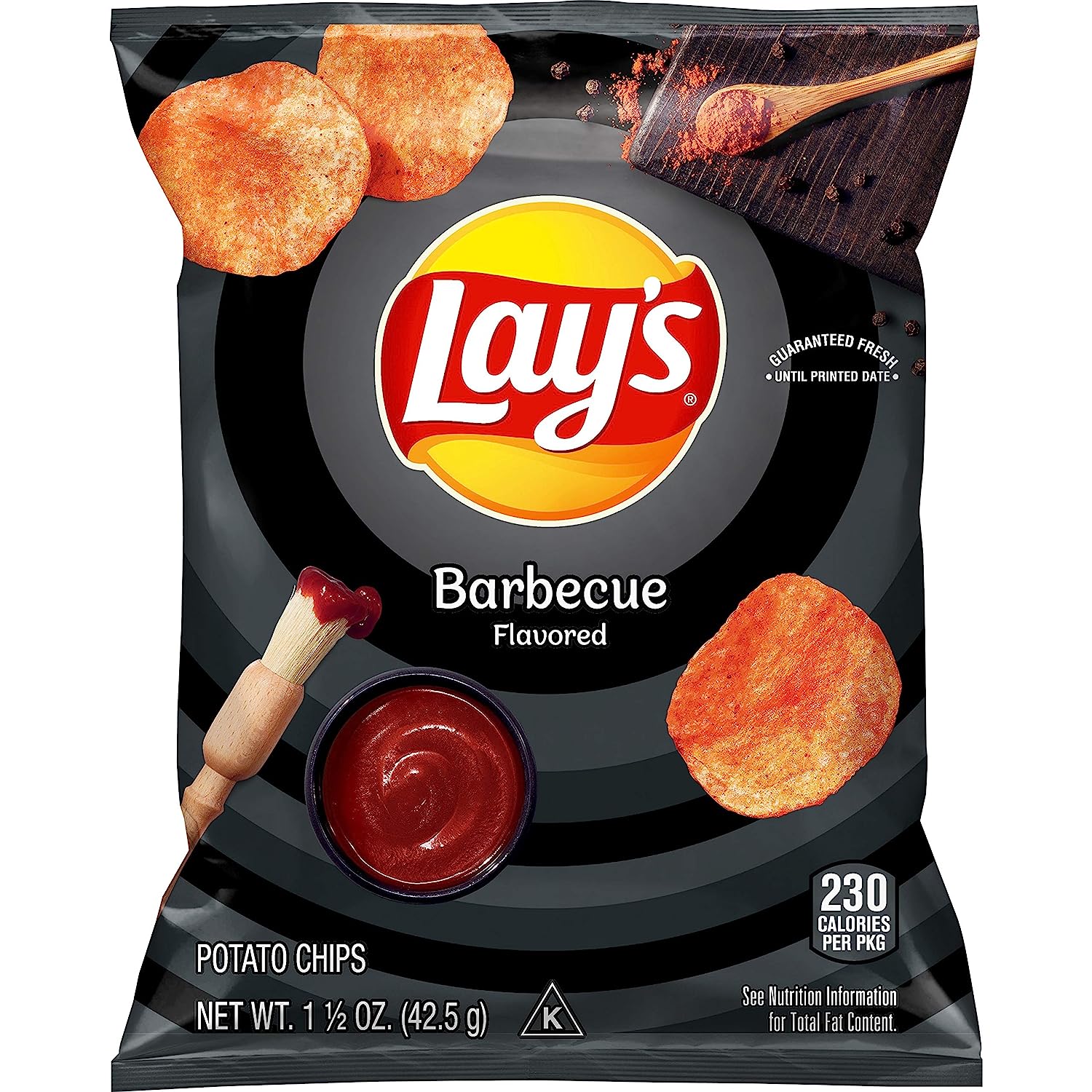 Lay-s Barbecue Flavored Potato Chips. 1.5 Ounce (Pack of 64)