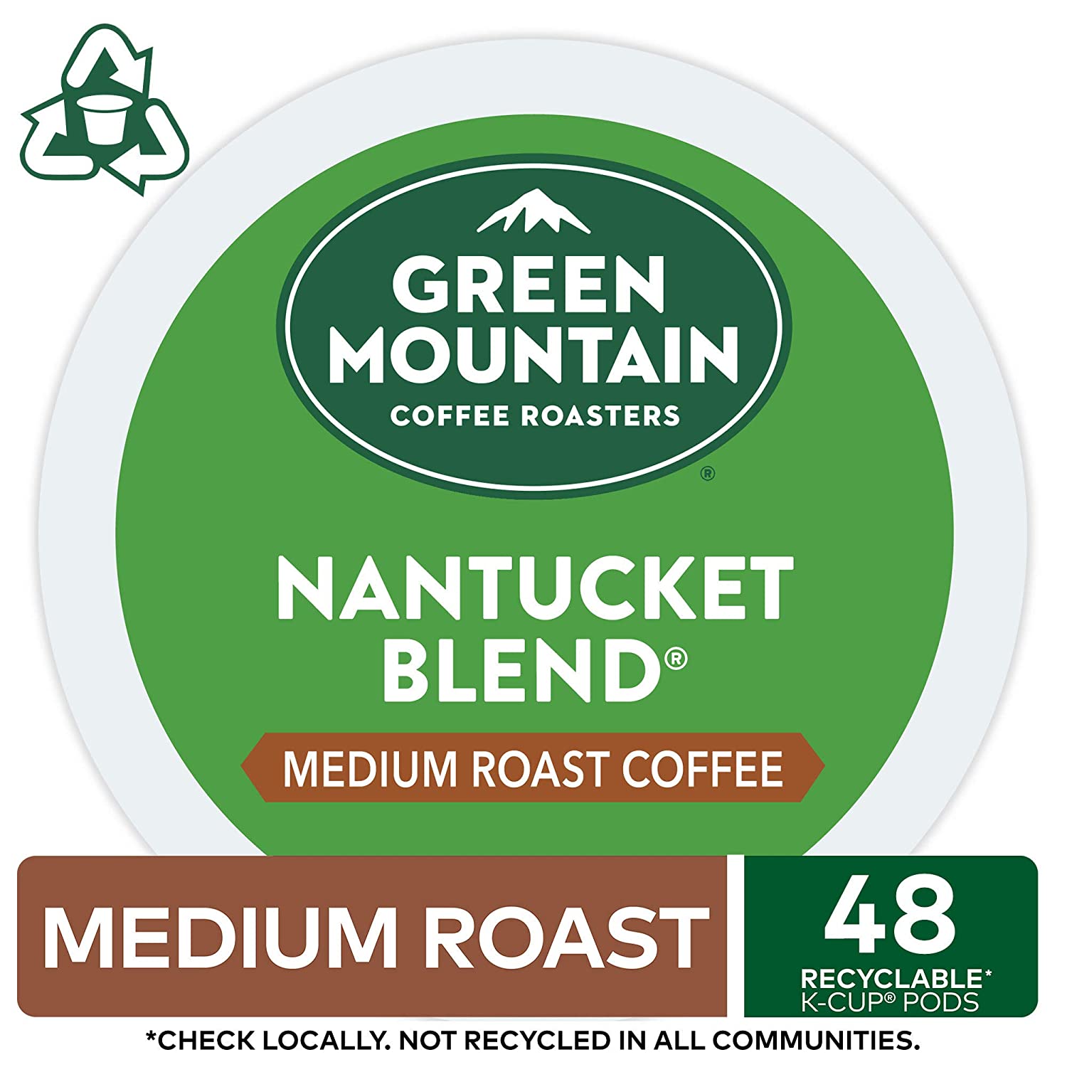 Green Mountain Coffee Roasters Nantucket Blend. Single-Serve Keurig K-Cup Pods. Medium Roast Coffee. 48 Count
