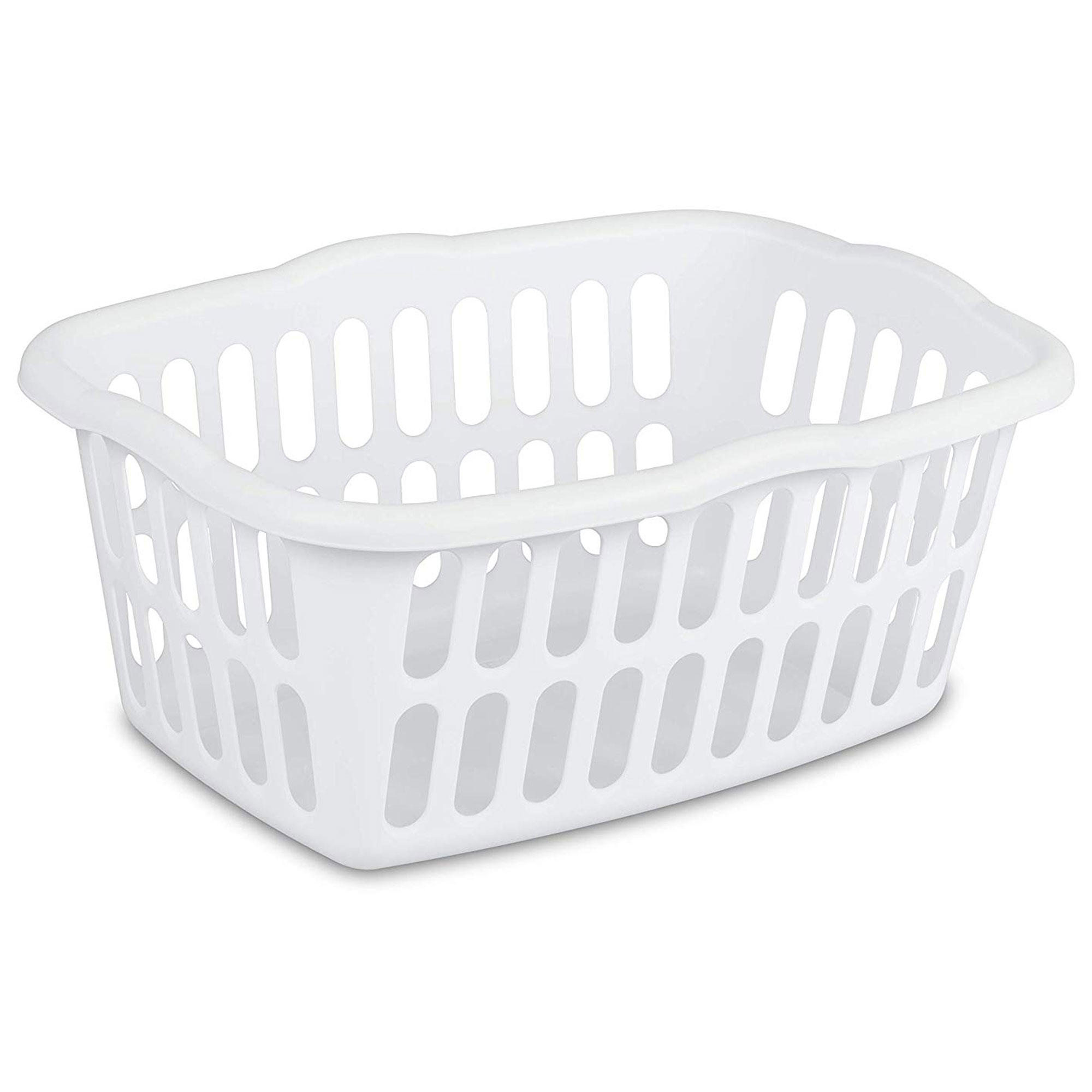 Sterilite 1.5 Bushel Plastic Stackable Laundry Basket. White (24 Pack)
