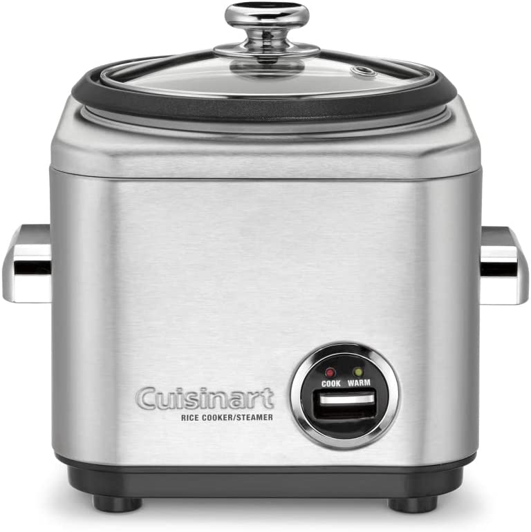 Cuisinart CRC-400 4 Cup Rice Cooker. Stainless Steel Exterior